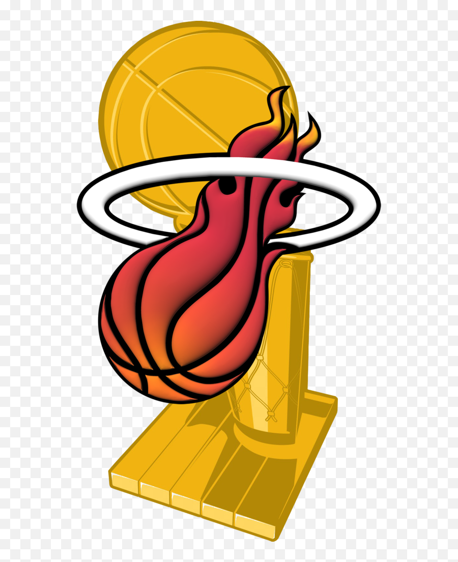 Nba Finals Trophy Transparent Png - Miami Heat Logo 2019 Emoji,Miami Heat Emoji