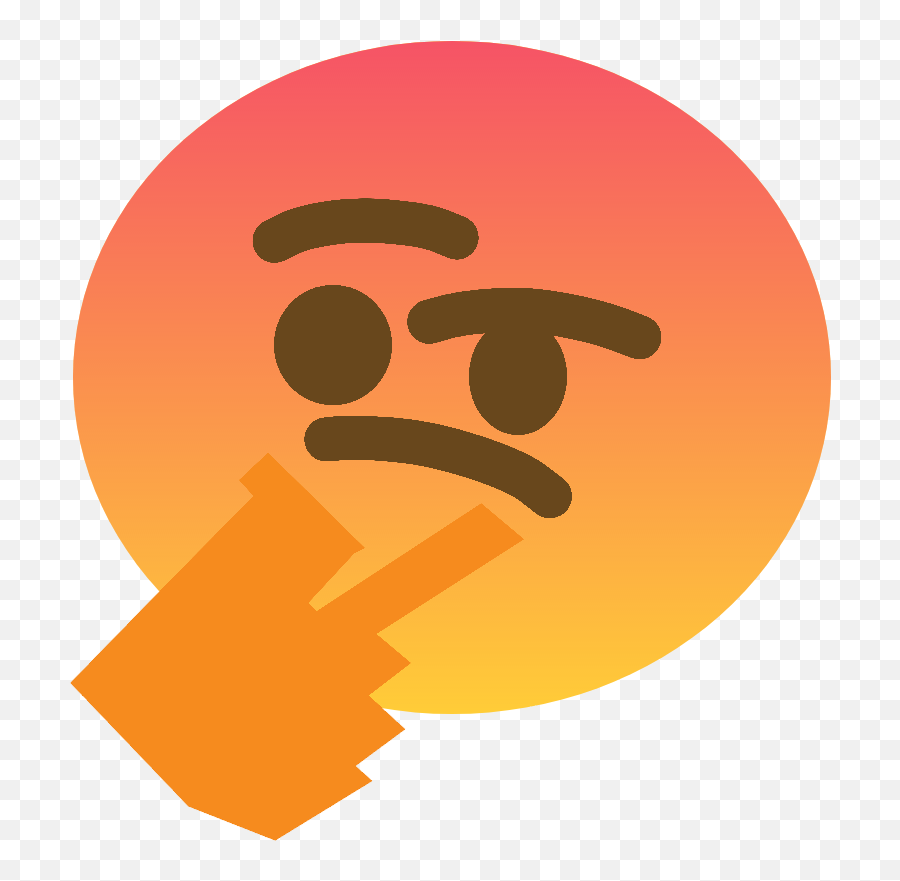 Thinking Emoji - Thinking Emoji Discord Png,Thinking Emoji Distorted