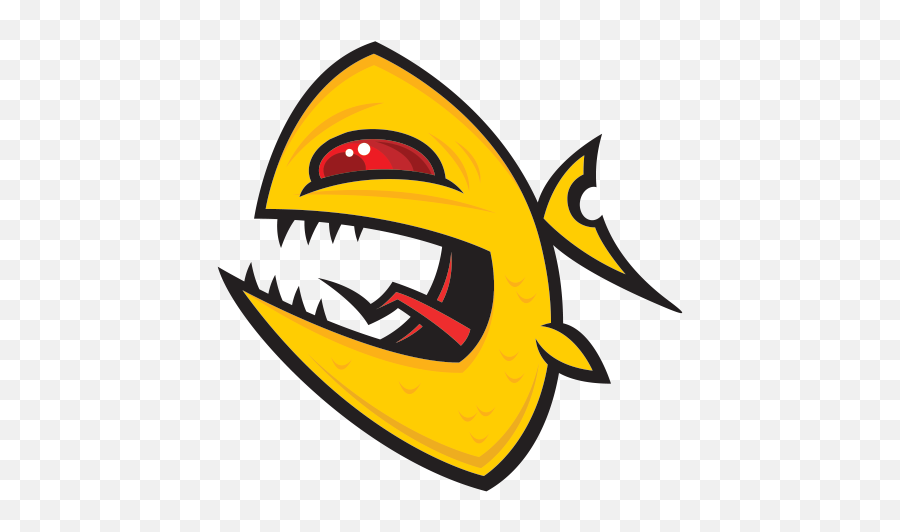 Printed Vinyl Angry Piranha Fish Stickers Factory - Emoticon Piranha Emoji,Fish Emoticon