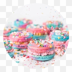 pastel pastelcolors sweets treats png circle cotton - Unicorn Macarons Emoji