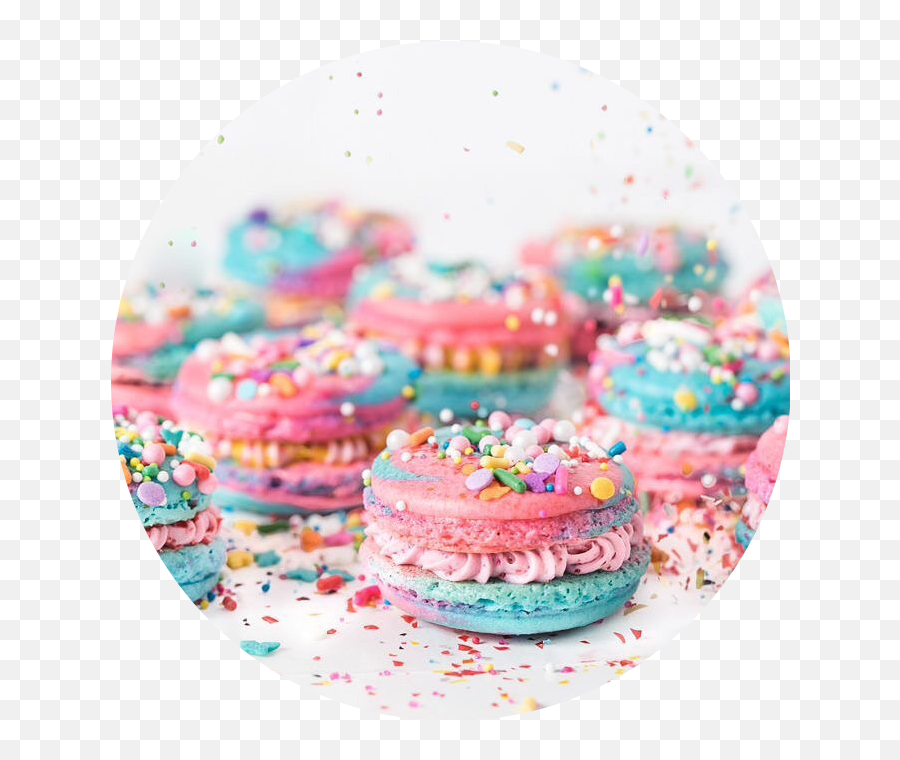 Pastel Pastelcolors Sweets Treats Png Circle Png Cotton - Unicorn Macarons Emoji,Emoji Treats