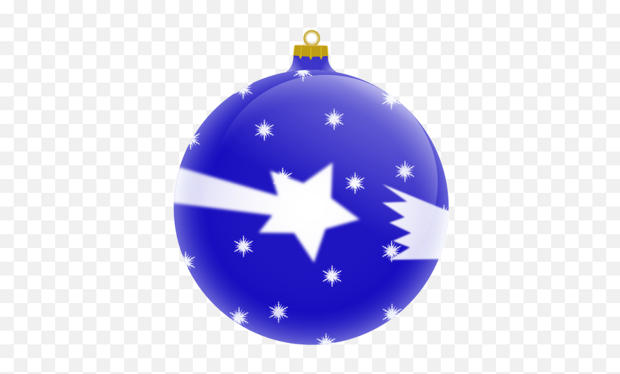 Blue Christmas Ornament Vector Image - Christmas Tree Decoration Clipart Emoji,Emoji Christmas Ornaments