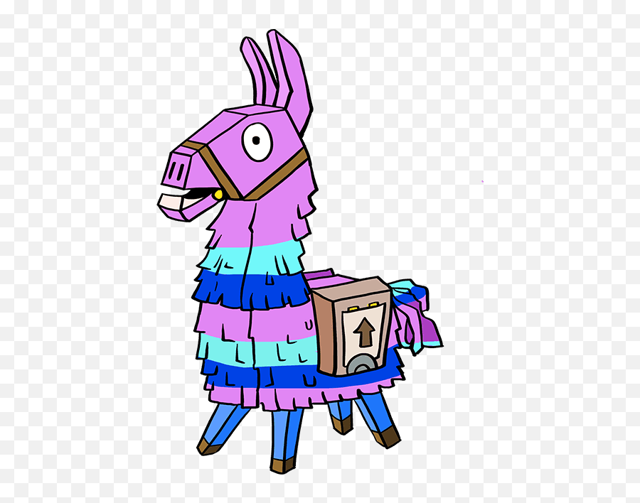 Fortnite Loot Llama Clipart - Draw Fortnite Llama Step By Step Emoji,Tf2 Emoji