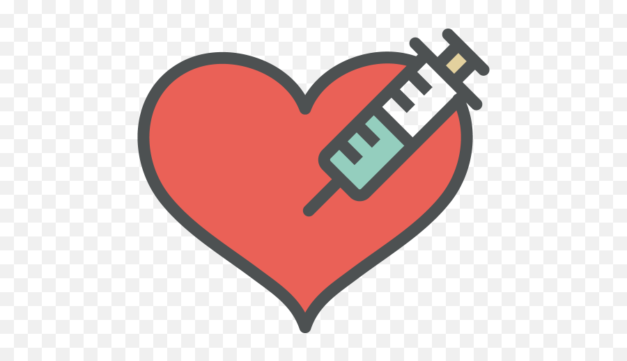 Heart Injection Free Icon Of Flat Line Valentine Icons - Heart Emoji,Injection Emoji