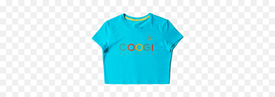 Crop Tee X Coogi Blue - Active Shirt Emoji,Emoji Pop 101
