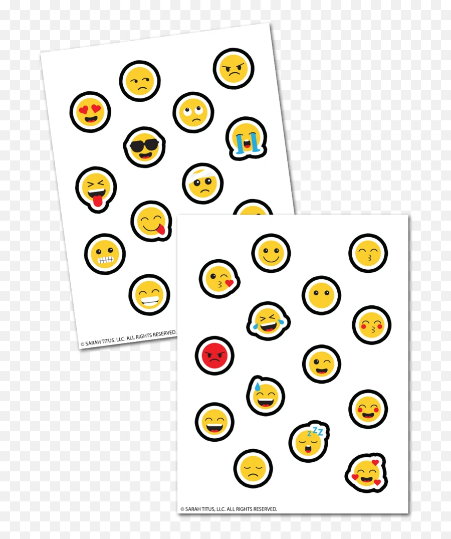 Emoticon Planner Stickers - Dot Emoji,Emoticon Stickers