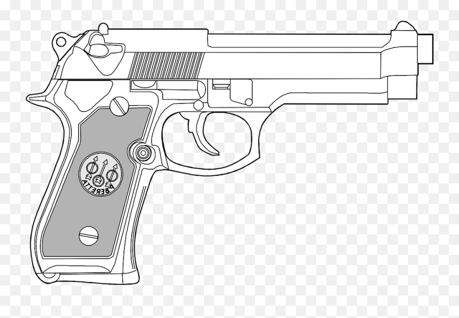Pistol Gun Dangerous - White Pistol Png Emoji,Skull Gun Knife Emoji