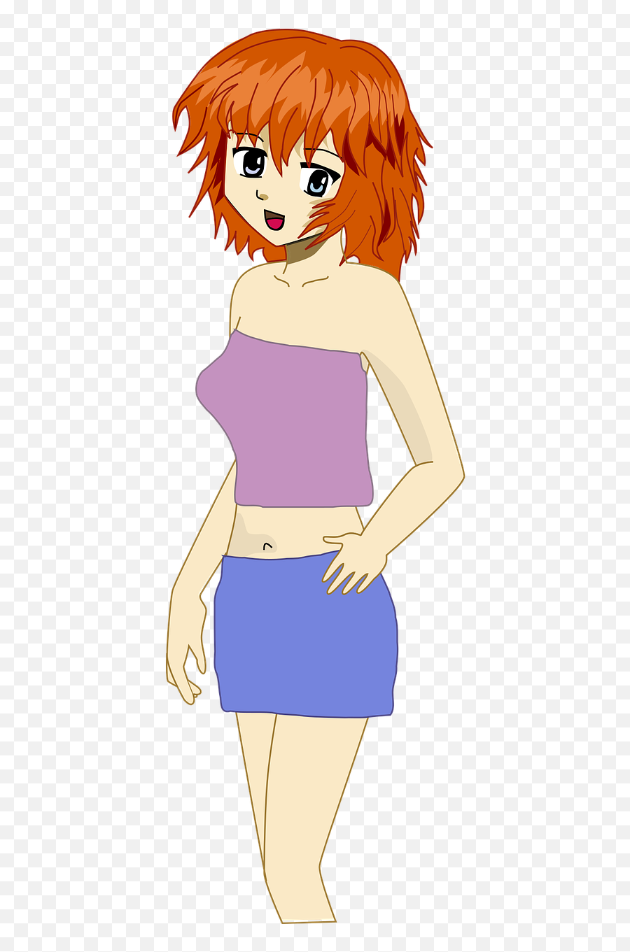 Cartoon Comic Book Culture Girl Japan - Hair Personality In Anime Emoji,Cat Japanese Emoji