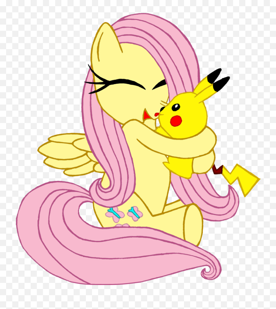 My Pic Of Fluttershy And Pikachu - Cartoon Emoji,Pikachu Emoji Text