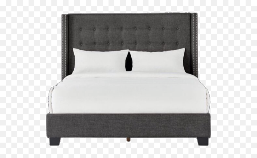 Bed Bedset Bedroom Freetoedit - Grey Tufted Bed Emoji,Emoji In Bed