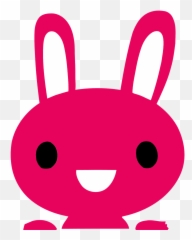Pink Bunny Clipart - Cute Pink Rabbit Png Emoji,Bunny Emoticon