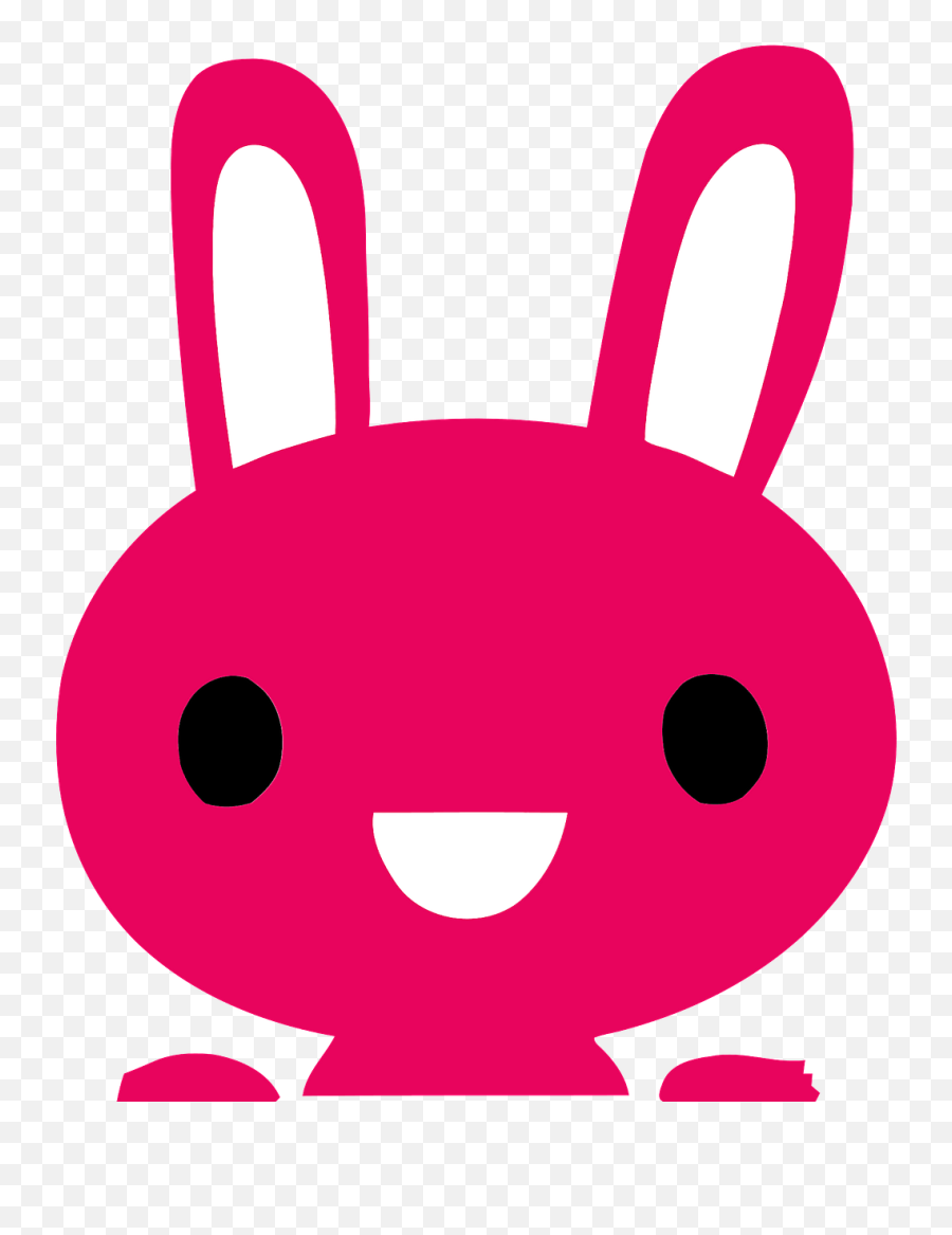 Pink Bunny Clipart - Cute Pink Rabbit Png Emoji,Bunny Emoticon