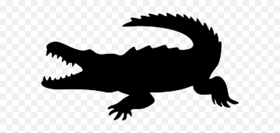 Crocodile Clipart Shadow - Png Download Full Size Clipart Crocodile Black White Png Emoji,Crocodile Emoji