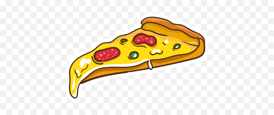 Cartoon Transparent Background Pepperoni Pizza - Pizza Dibujo Png Emoji,Dabbing Emoji Png