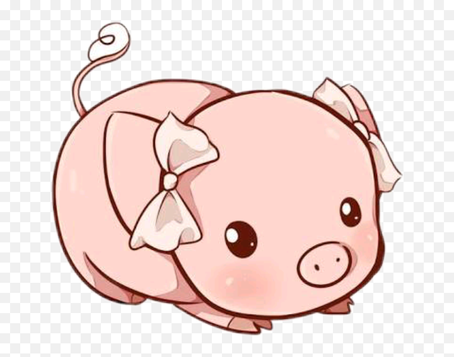 Pig Kawaii Cute Ldshadowlady Yes - Clipart Cute Pig Emoji,Lady Pig Emoji
