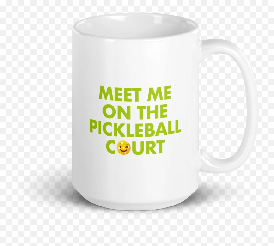 Meet Me On The Pickleball Court Coffee Mug - Pickleball It Mug Emoji,Coffee Emojis