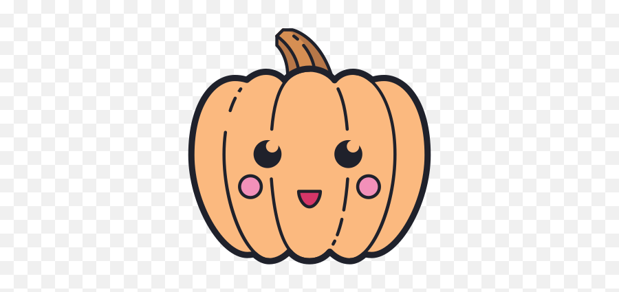 Cute Pumpkin Icon - Free Download Png And Vector Jack O Lantern Outline Png Emoji,Emoji Pumpkin