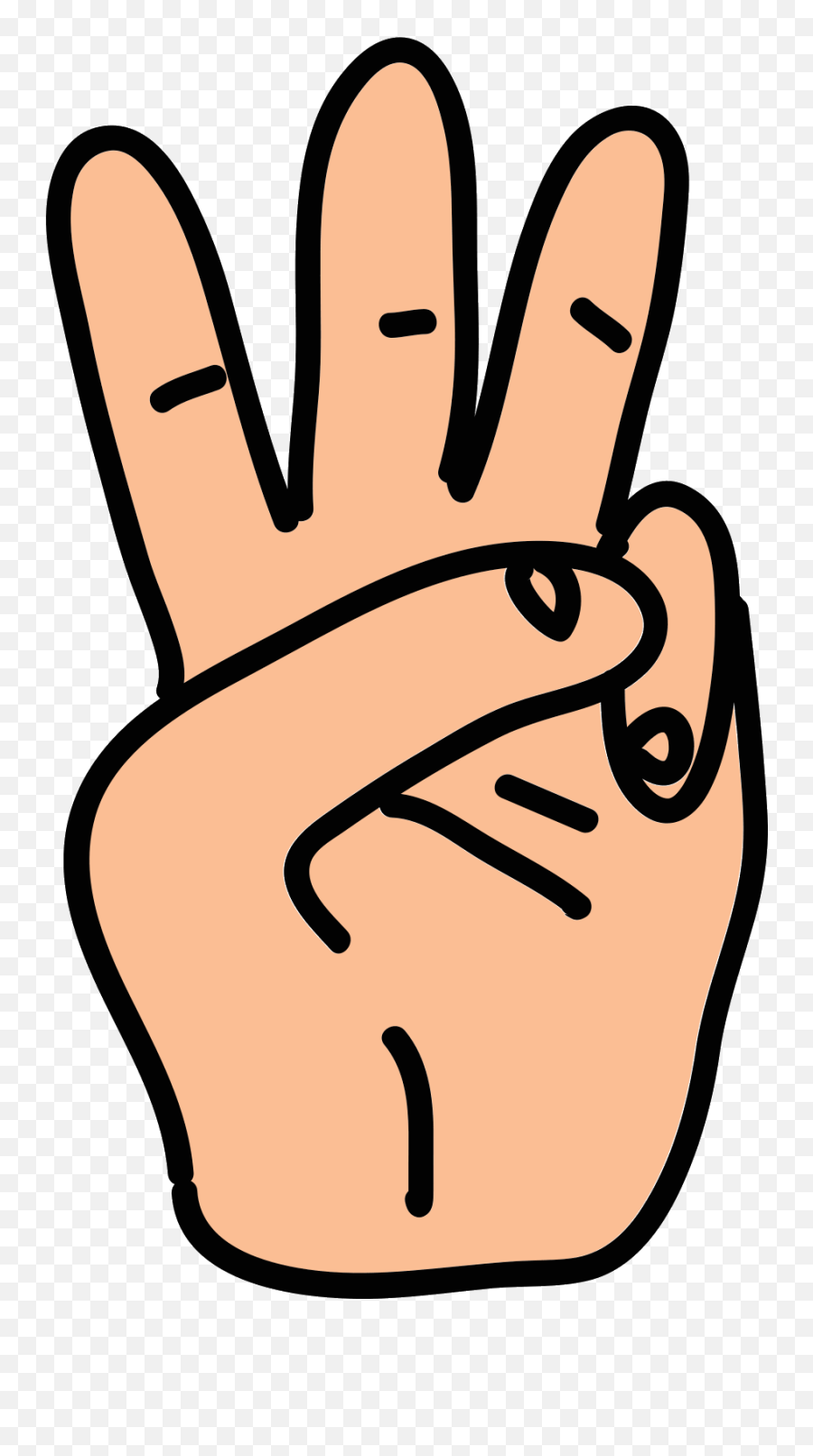 Snap Fingers Clip Art - Three Fingers Clip Art Png Fingers Cartoon Png Emoji,Finger Snap Emoji