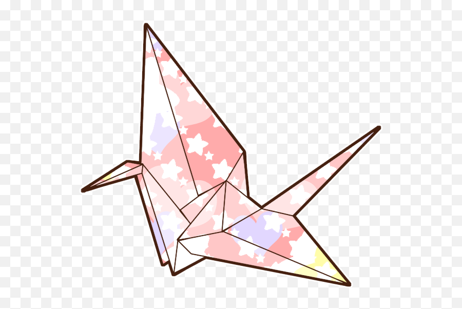 Sticker Origami Crane Japan Tumblr - Paper Crane No Background Emoji,Origami Emoji