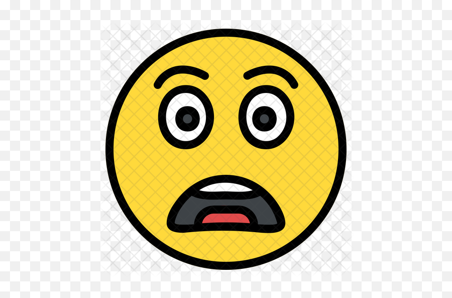 Scared Emoji Icon - Happy,Scared Emoticon Face