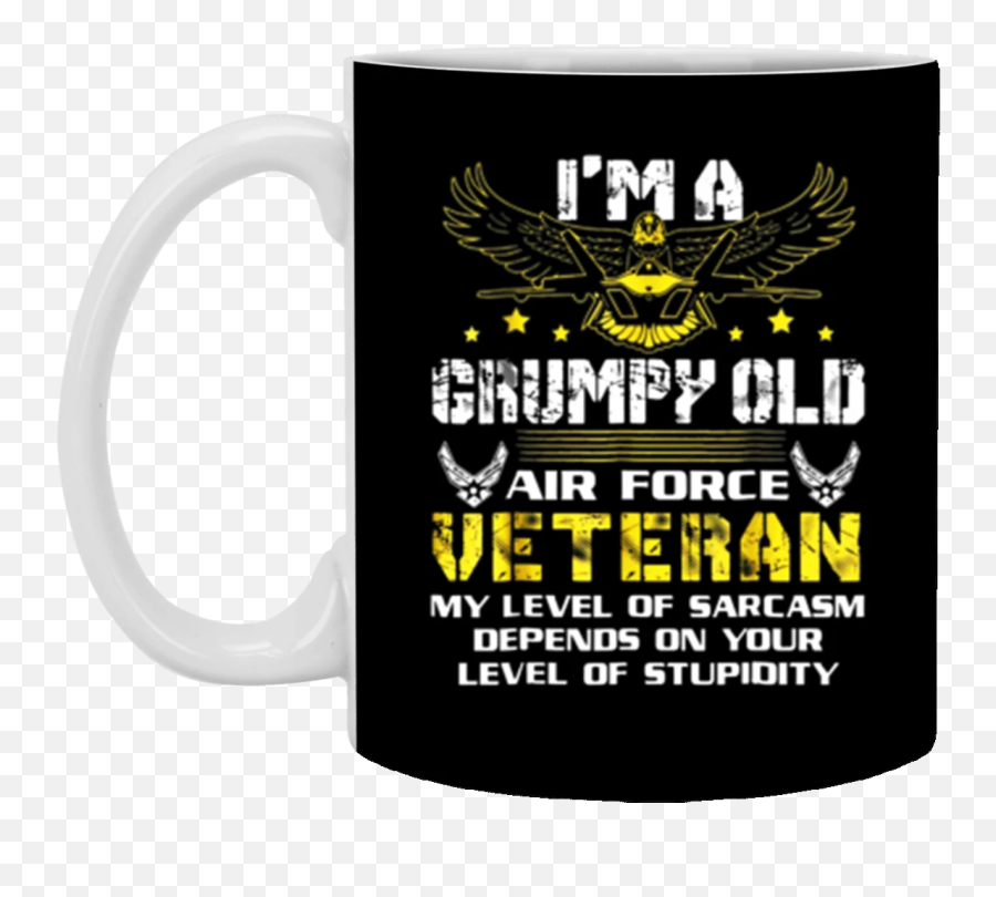 Grumpy Old Us Air Force Veteran For Men And Women Mug Coffee - Mug Emoji,Air Force Emoji