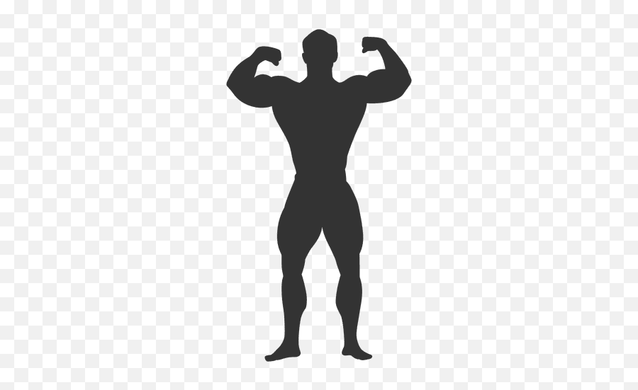 Biceps Muscle Bodybuilding - Bodybuilder Silhouette Png Emoji,Flexed Bicep Emoji