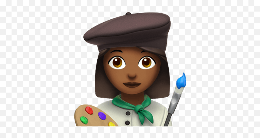 Female Painter Apple Emoji Transparent Png - Male Artist Emoji,Shovel Emoji