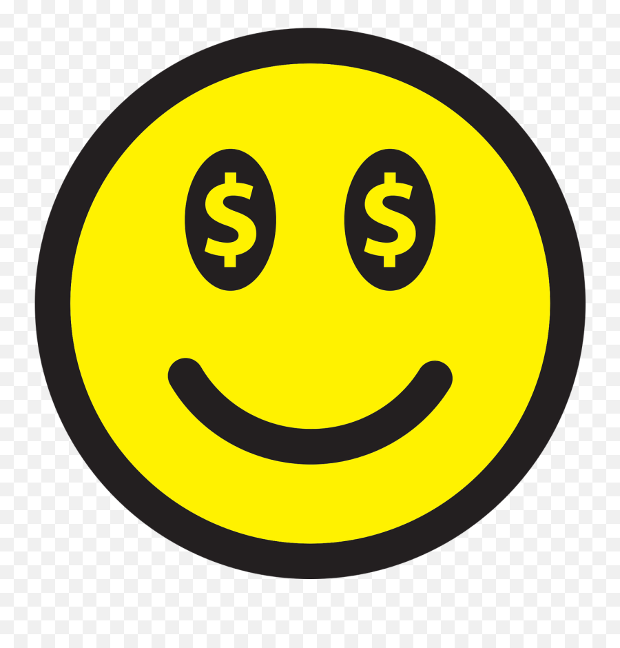 Smiley Emoticon Money Dollars Face - Happy Side And Dark Side Emoji,Eyes Emoji