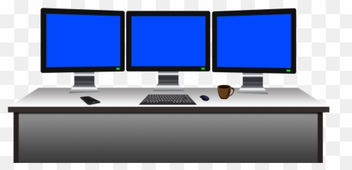 Computer Workstation Station Desk - Png Emoji