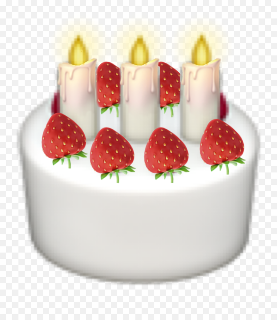 Cake Emoji Strawberries Birthdaycake Cakeemoji Freetoe - Cake,Emoji Cake