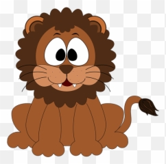 Goofy Lion - Brown Clipart Emoji