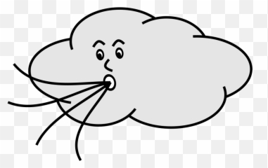 Wind Blowing Cloud Away Png Black And White Free Wind - Cartoon Wind Blowing Gif Emoji,Windy Emoji