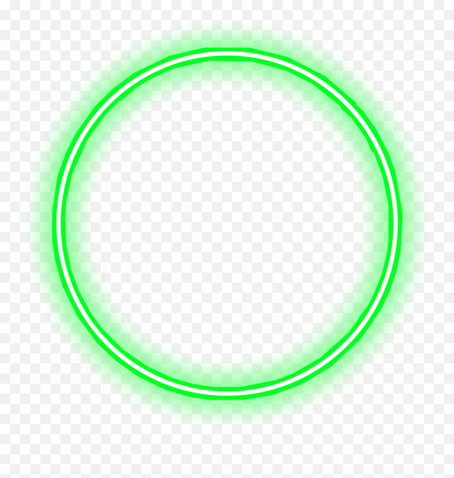 Green Circle Border Neon Frame - Light Emoji,Green Circle Emoji
