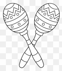 Maracas Outline Music coloring sheets - Emoji