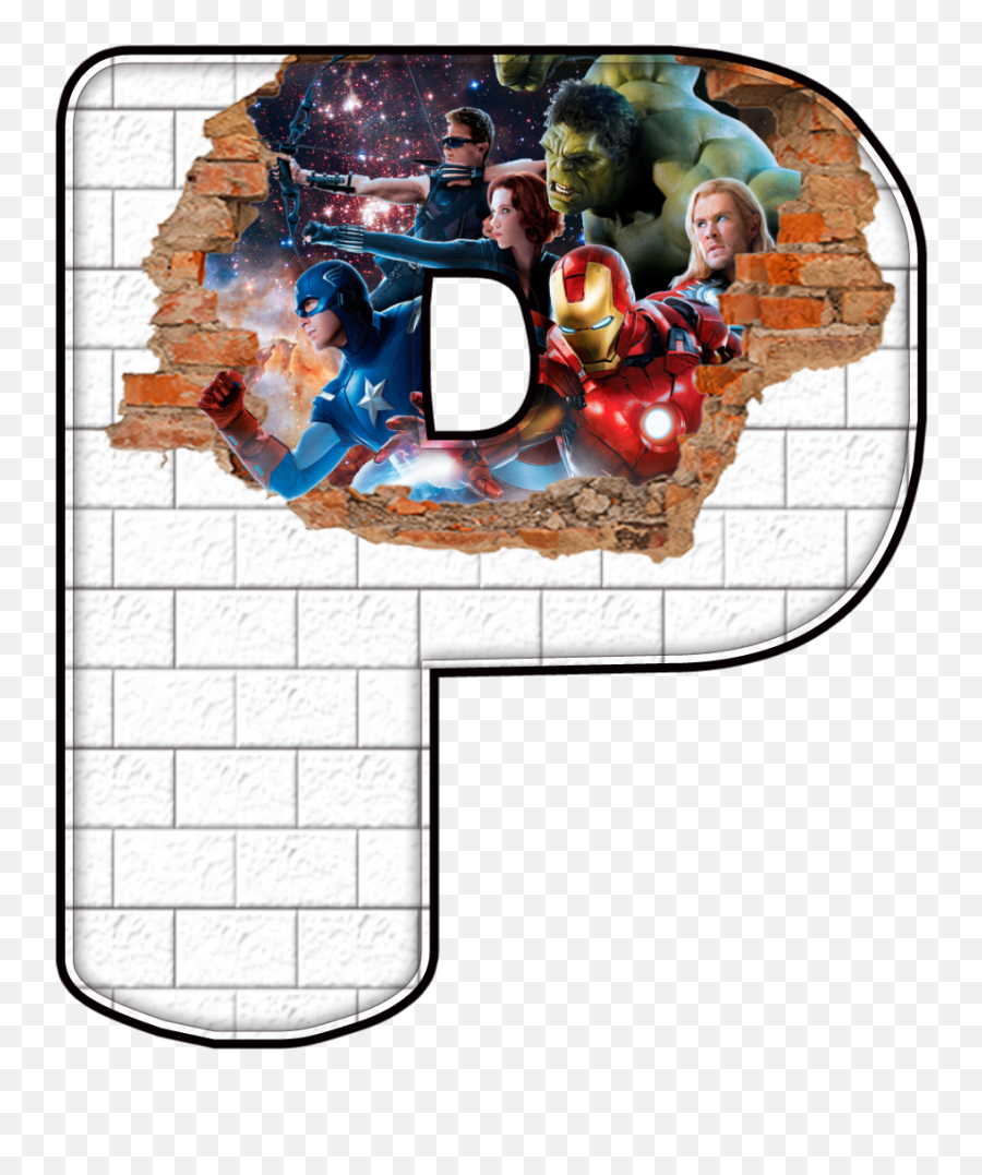 P Heroes Decorativo - Decorativo Alfabeto Alfabeto Dos Vingadores Png Emoji,Thor Emoji