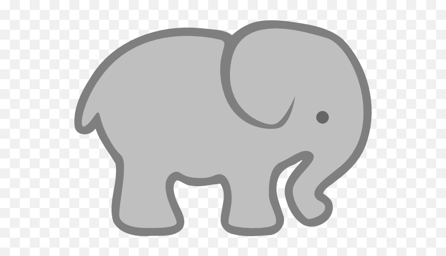 Gray Elephant Outline Clip Art At Vector Clip Art Png - Gray Elephant Clip Art Emoji,Elephant Emoji