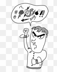 Swearing Profanity Cursing - Yelling Clipart Black And White Emoji,Cursing Emoji