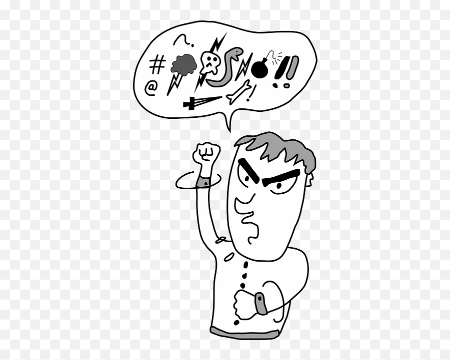 Swearing Profanity Cursing - Yelling Clipart Black And White Emoji,Cursing Emoji