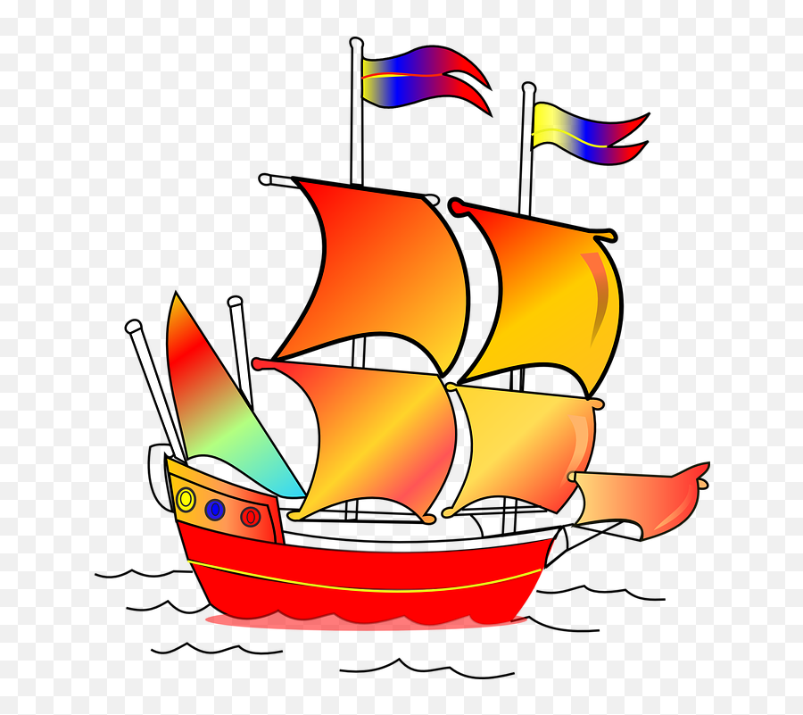 Pirate Sailing Ship - Barco Clipart Emoji,Flag Ship Emoji
