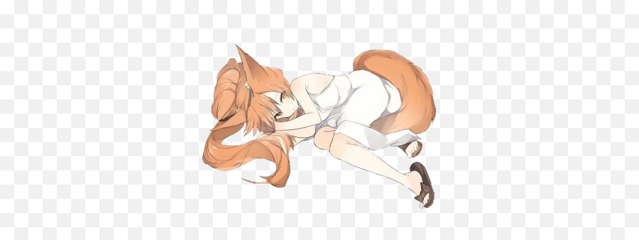 Anime Foxgirl Fox Orange Animegirl - Saddle Emoji,Emoji Horse And Plane