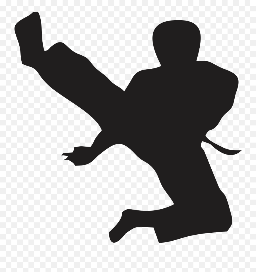 Flying Kick Taekwondo Karate Martial - Tendangan Png Emoji,Taekwondo Emoji