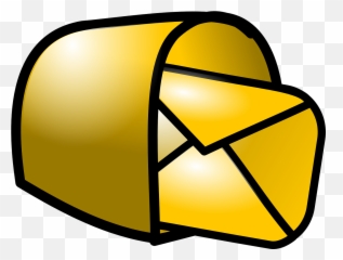 Mailbox Full Gold Envelope - Clip Art Emoji