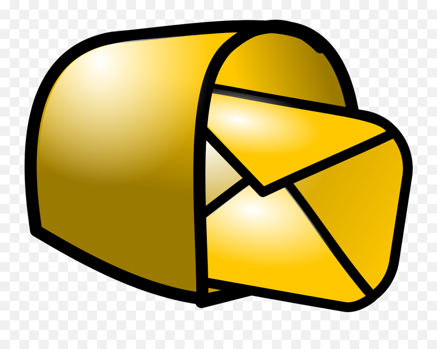 Mailbox Full Gold Mail Envelope - Mail Clip Art Emoji,Mailbox Police Emoji