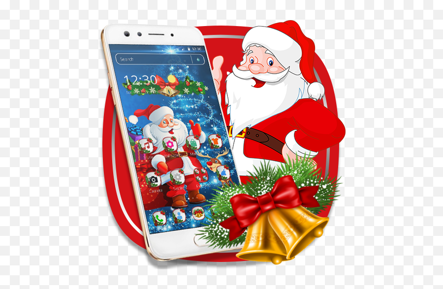 Cute Santa Christmas Theme - Santa Claus Emoji,Father Christmas Emoji