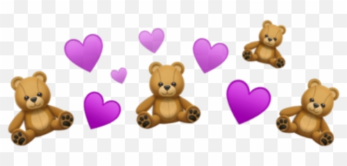 Teddy Oso Bear Peluche Png Ios Iphone - Emoji Crown