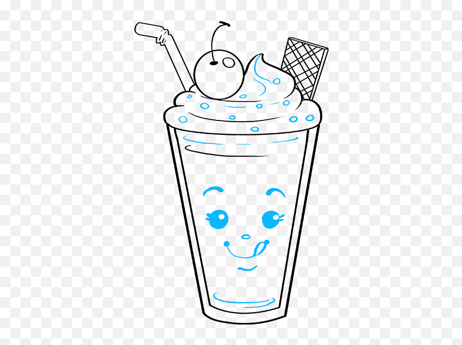 How To Draw A Milkshake - Drawing Of A Milkshake Emoji,Milkshake Emoji