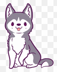 Cute Kawaii Husky Clipart - Kawaii Cute Wolf Drawings Emoji,Husky Emoji