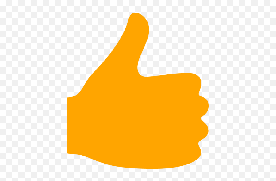 Orange Thumbs Up Icon - Free Orange Hand Icons Orange Thumbs Up Icon Emoji,Tumbs Up Emoji