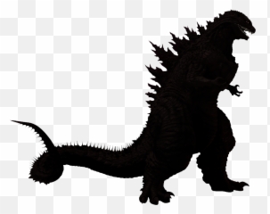 Godzilla Reboot Silhouette Kaiju Clip Art - Godzilla Bros Redux Shin Godzilla Emoji,Godzilla Emoji