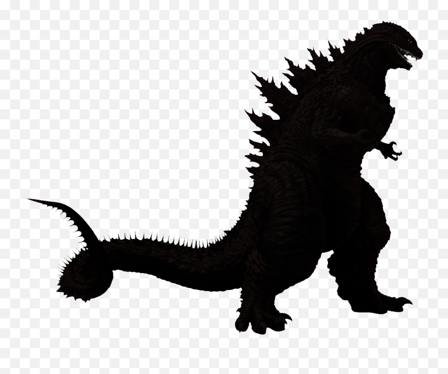 Godzilla Reboot Silhouette Kaiju Clip Art - Godzilla Bros Redux Shin Godzilla Emoji,Godzilla Emoji